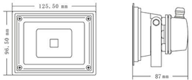 Projecteur LED ext&eacuterieur 10W Dimensions