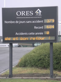 Afficheur LED Securite ORES